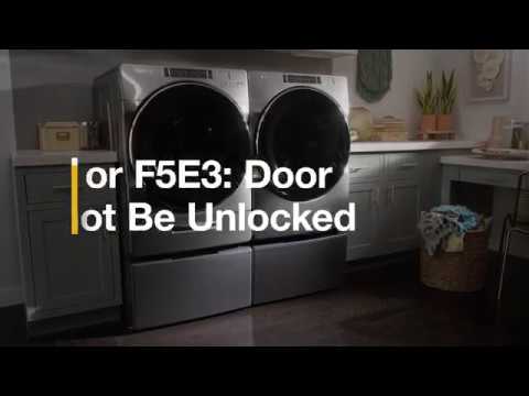 Whirlpool® Washer - Washer Door Cannot Be Unlocked: F5E2/E3 Error Code -  Youtube