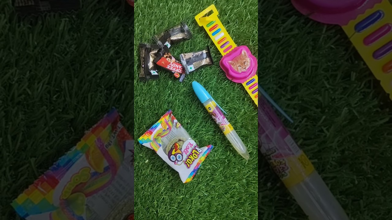 Fruity Candy Watch combo with Kinder Candy and fruit pen #kinderjoy #candy #sweetcombo