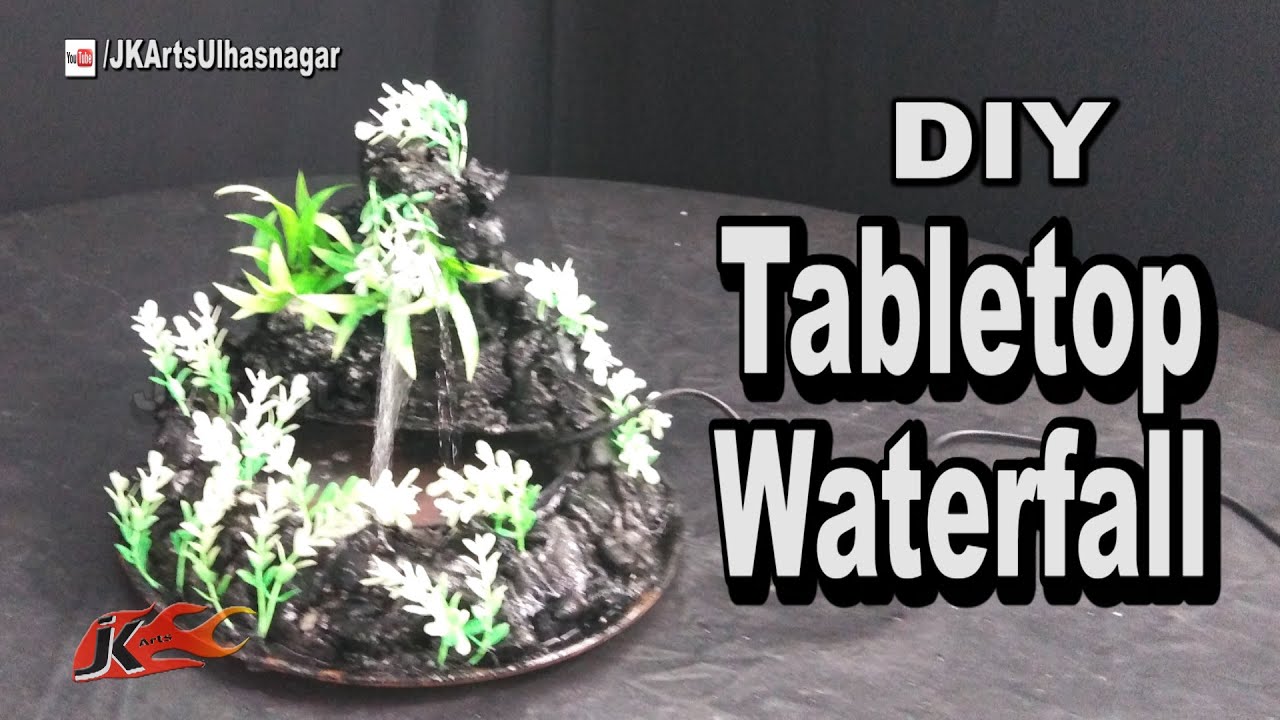 DIY How to make waterfall | TableTop Cement Mountain Waterfall