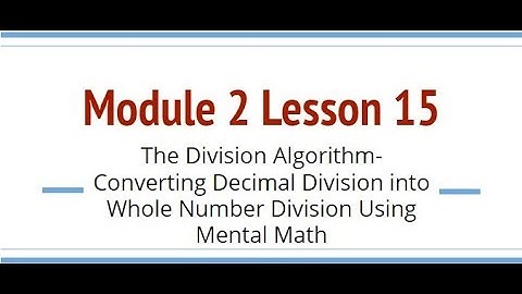 Grade 6, Module 2 Lesson 15