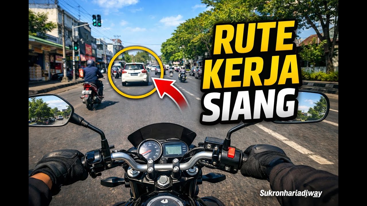 POV Riding Rute Kerja Siang Setiap Hari | Suasana Jalan Kota Malang