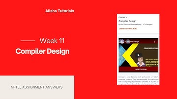 Compiler Design Nptel Week 11 Assignment 11 Answers