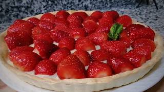 تارت الفراولة بالكريمة أو الفريز طريقة سهلة و بسيطة /tarte au fraise 