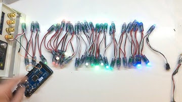Banggood 50pcs DC 5V WS2811 RGB Full Color 12mm Pixels Digital Addressable LED String IP68