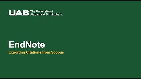 Exporting Citations from Scopus to EndNote