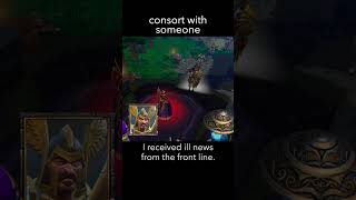 consort with someone — WarCraft 3 dialogue scene