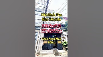 ✅ Nhà mặt tiền Khu Tên Lửa, giáp Bến xe miền Tây. DT: 5x18,3. Nhà vào ở ngay. Cạnh chợ #nhadattenlua
