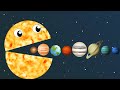 HUNGRY PLANETS COMPILATION GAME | Planet SIZES for BABY | Funny Planet comparison game for kids