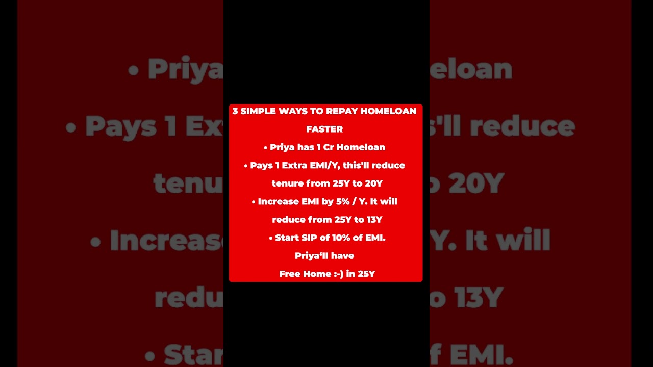 Thinking About Paying  Homeloan Faster  🏠🙌  | happycoin | thefinaceguy | Vaasu challa