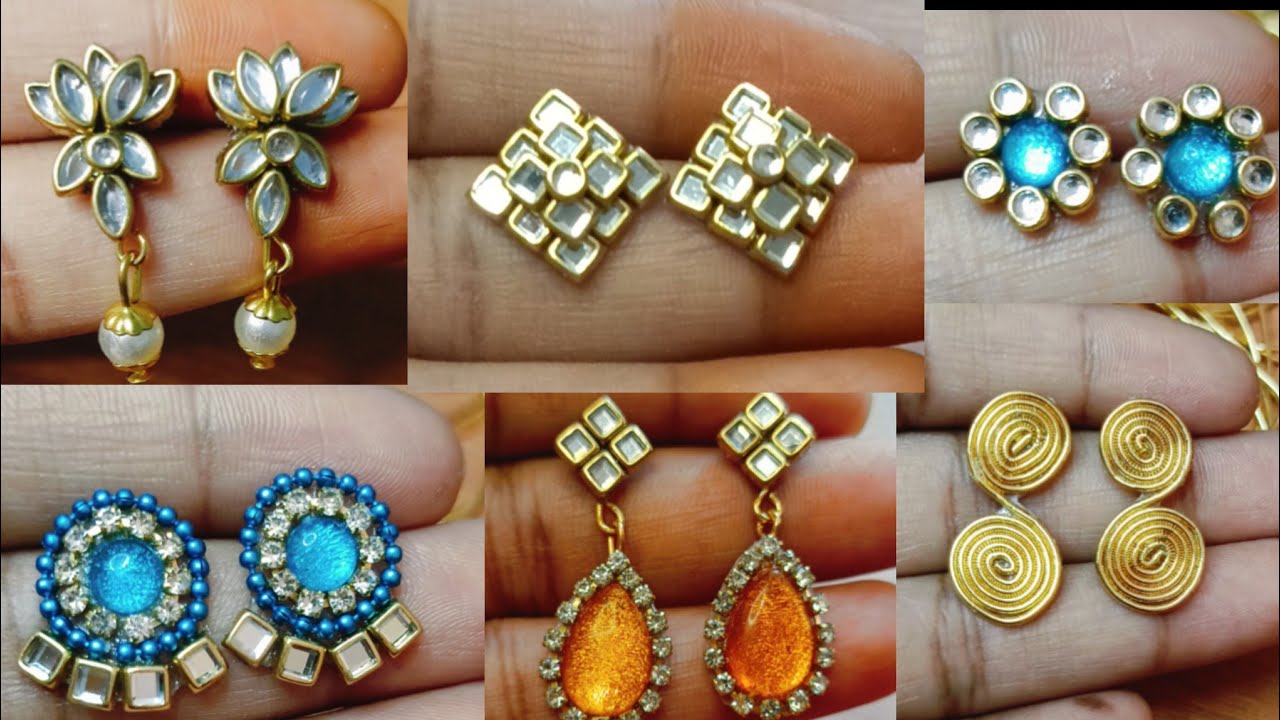 6 Type of Earrings making process//Handmade Earrings//Handmade ...