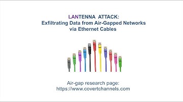 LANTENNA ATTACK: Leaking Data from Air-Gapped Networks via Ethernet Cables