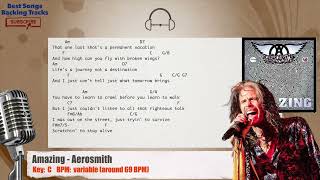 🎙 Amazing - Aerosmith Vocal Backing Track with chords and lyrics