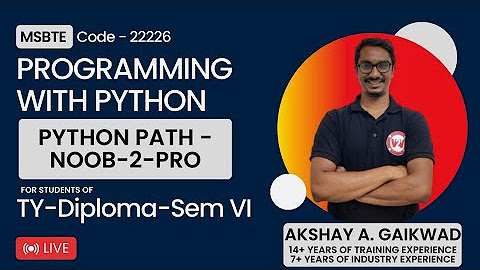 MSBTE SEM 6 | Programming with PYTHON 22616 | TY Diploma - YouTube