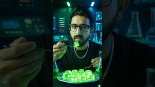 Lava Green Jelly Cubes Challenge #shorts #viral #asmr #mukbang #food #jelly #dessert #satisfying
