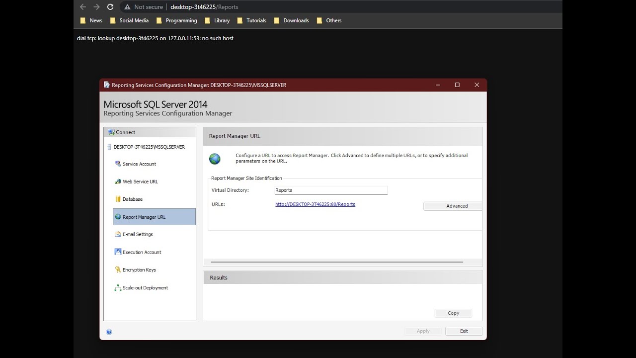 how to fix SSRS url is not working ( no such host ) YouTube