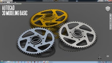 Design 3D Bicycle Gear Wheel in AutoCAD | 3D Modeling Tutorial in AutoCAD | 3D Exercise in AutoCAD