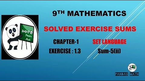 Samacheer 9th Std Maths|| CH-1|| SET LANGUAGE || EX:1.3|| SUM-5(ii)|| (T.N)2020|| In Tamil