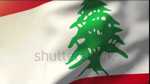 Lebanon flag waving in the wind. Looping sun rises style. Animation loop Stock video by