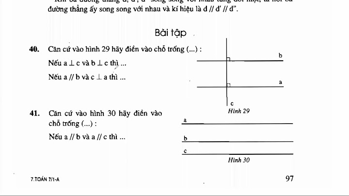 Toán 7 từ vuông góc đến song song năm 2024