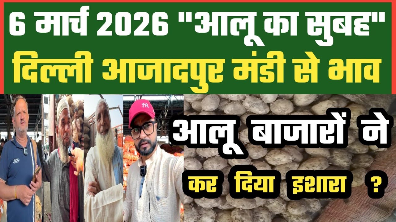 आलू में आज अच्छा क्या है ? 🤔 Azadpur Delhi Mandi Today में 06-03-2026 के Potato Price DMT TV