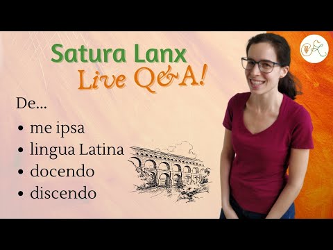 Latin language spoken || Live Q&A with Irene (Satura Lanx)