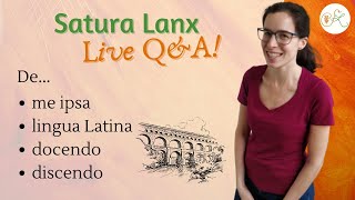 Latin language spoken || Live Q&A with Irene (Satura Lanx)