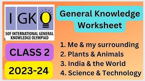 #FavFive | SOF International General Knowledge Olympiad Class 2 | 2023-2024 Workbook | #igko |Part 1