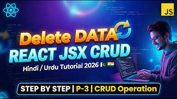 how to Delete data in reactjsx in urdu/hindi #ReactJS #ReactCRUD #ReactdeleteData