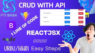 how to crud-delete in reactjsx p2 hindi/urdu #react #crud #api