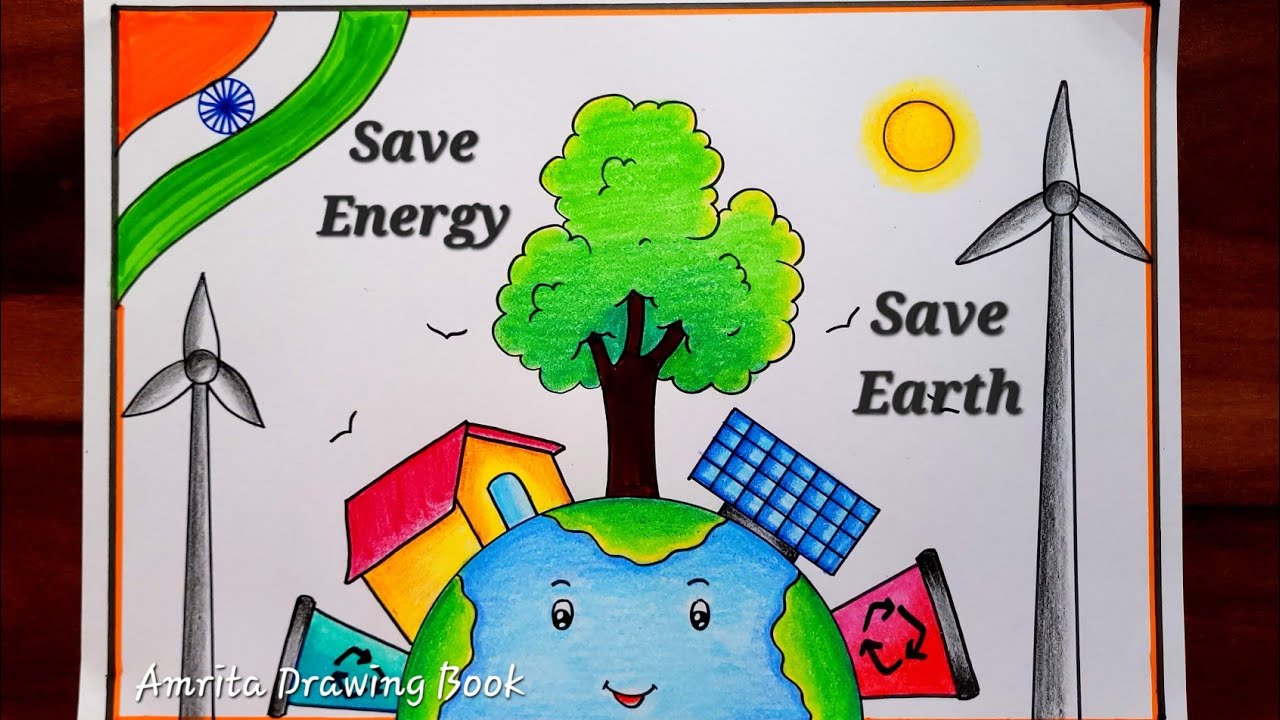 Update more than 156 save energy drawing easy latest