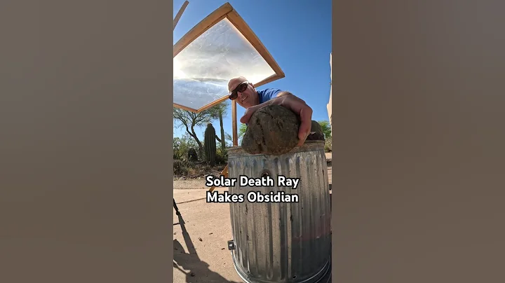 Giant lens melts rock into obsidian #experiment #solar #minecraft