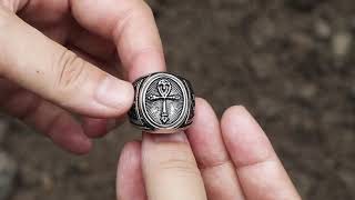 ANKH KEY OF LIFE STAINLESS STEEL EGYPTIAN RING