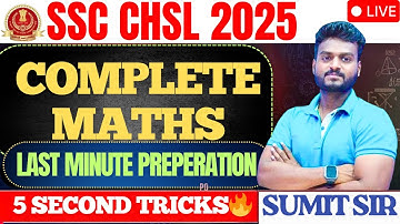 SSC CHSL LAST MINUTE PREPERATION by SUMIT SIR