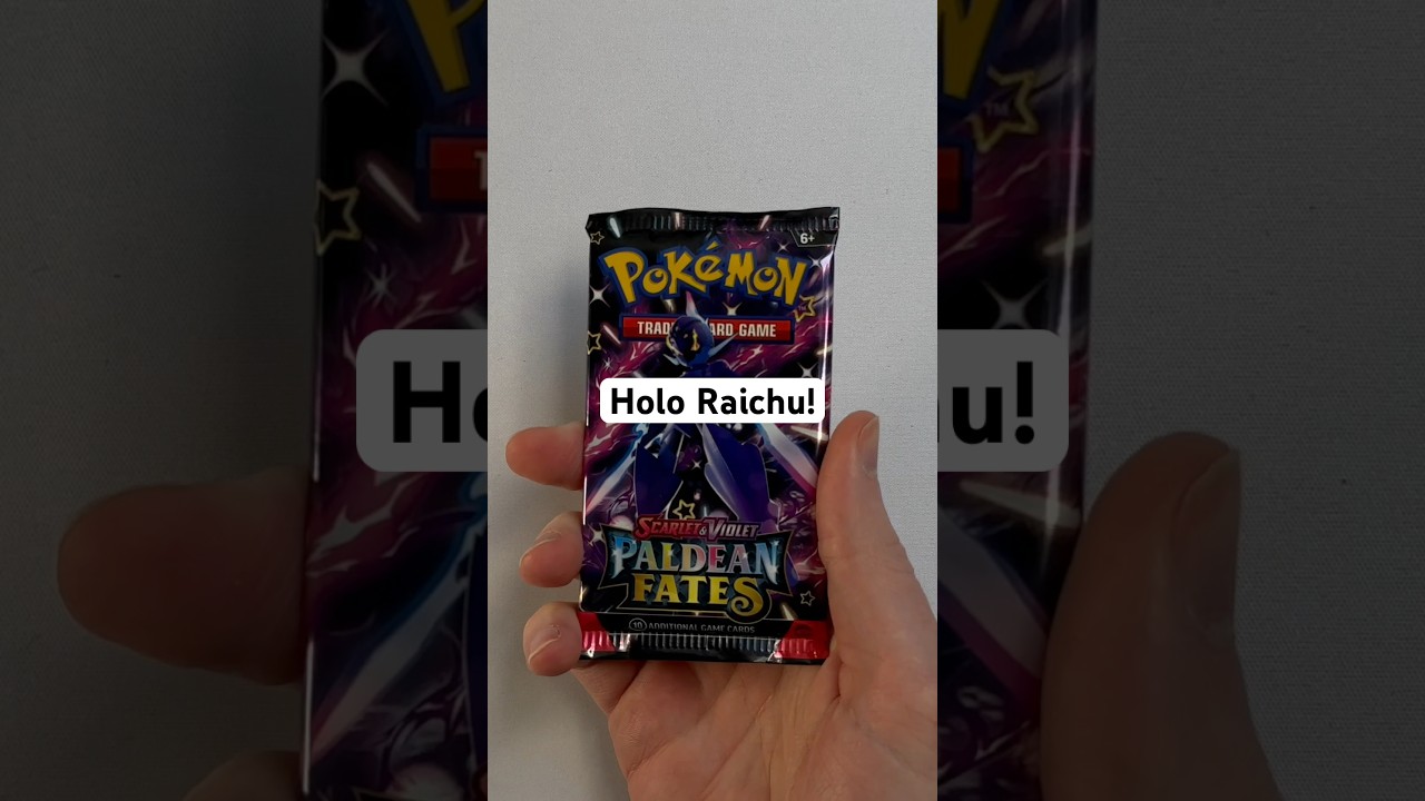 Holo Raichu! Pokémon Paldean Fates ASMR opening 
