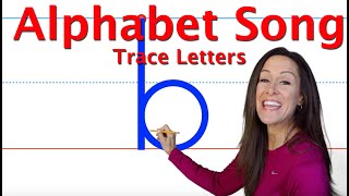 alphabet song trace the letters in the alphabet circles and lines miss patty abcs song