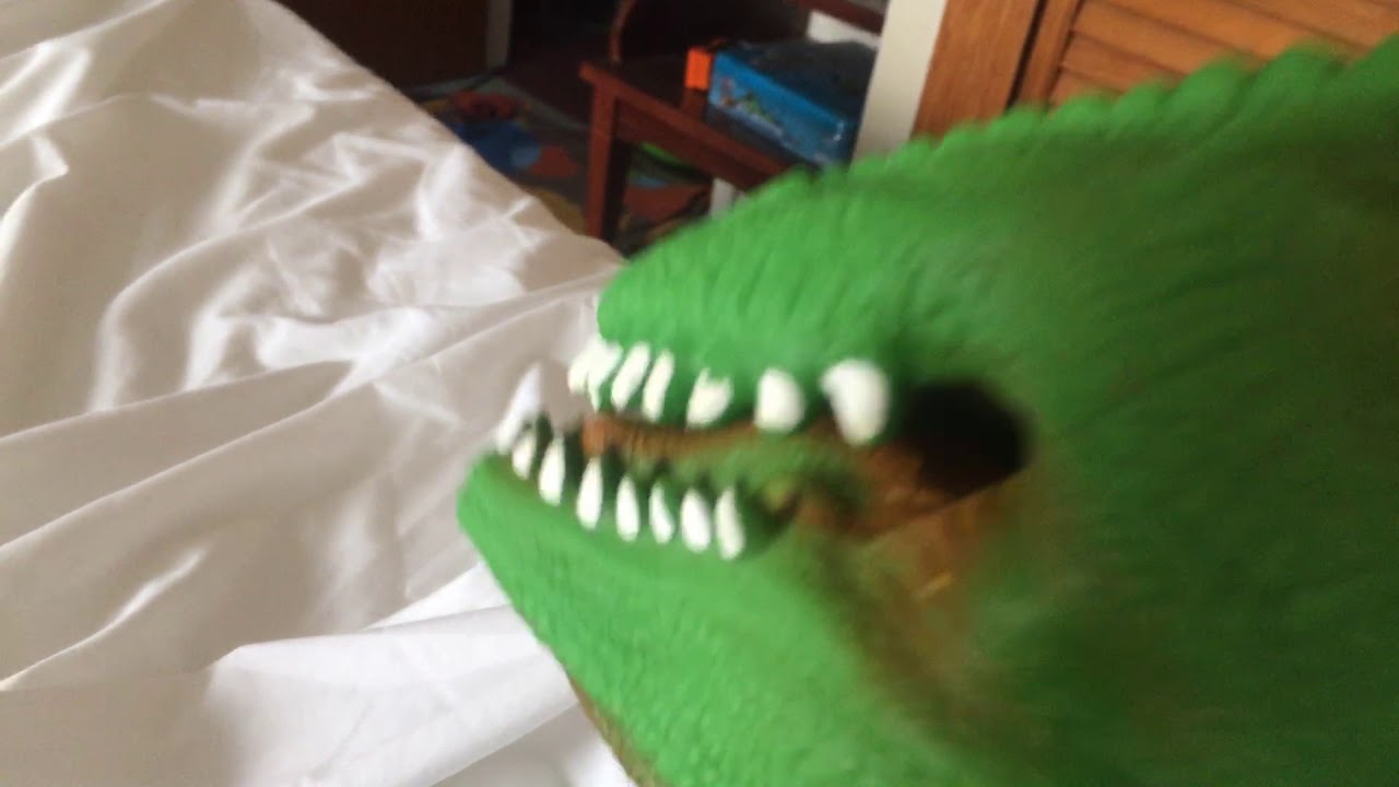 Dino puppet has nothing to do - YouTube