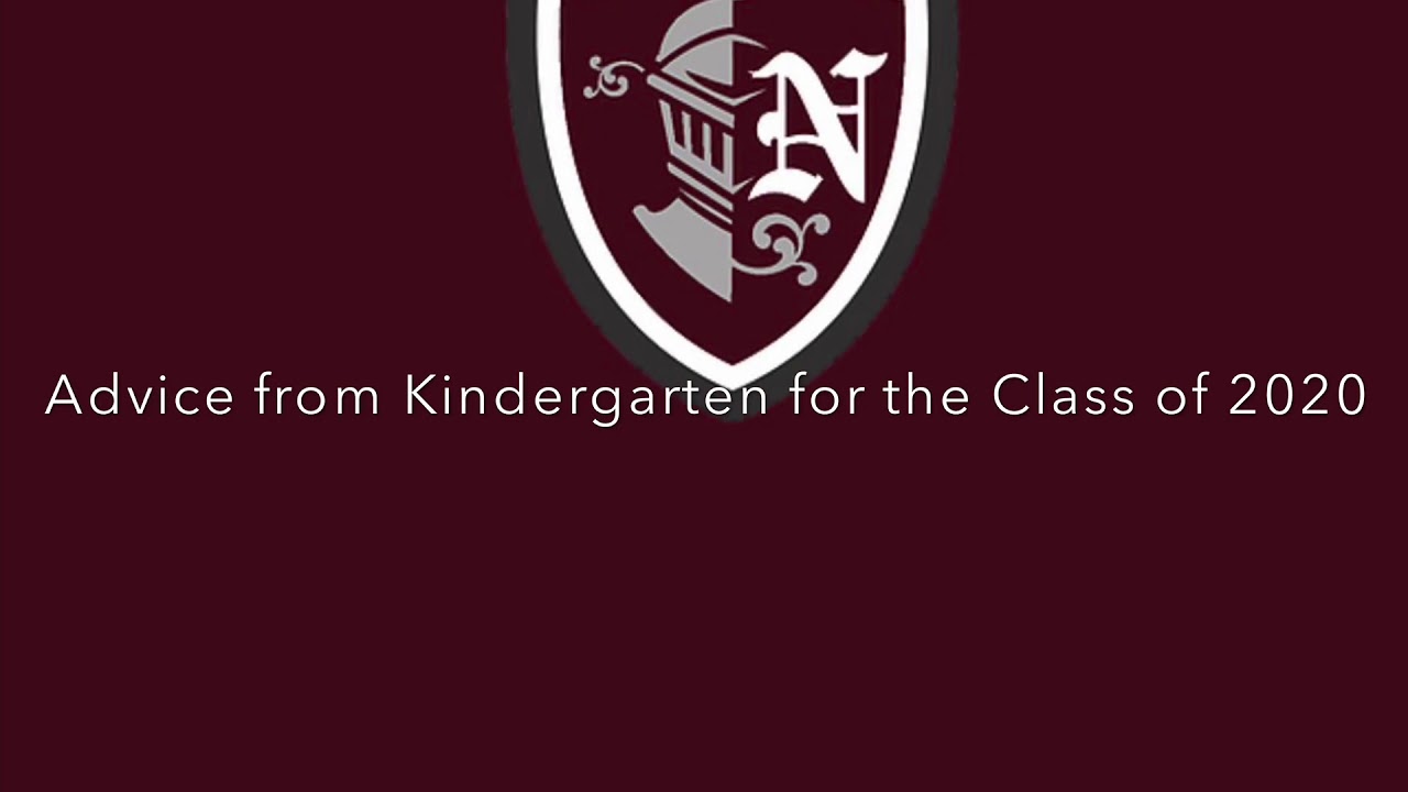 Advice from Kindergarten for the Class of 2020