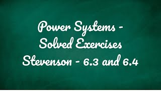 Synchronous generator - Solved exercises - Stevenson 6.3 and 6.4
