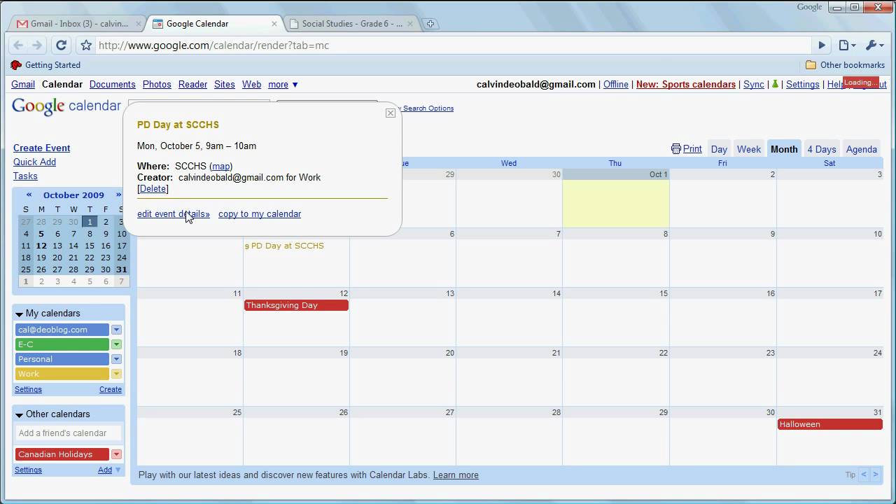 Google Calendar Tutorial 1 Basics YouTube