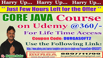 CORE JAVA Course on Udemy @360/-