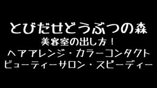 とびだせどうぶつの森 美容室の出し方 攻略 ヘアーサロン Youtube