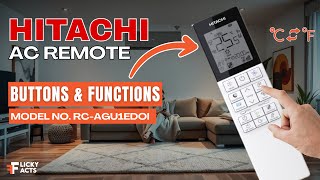 Hitachi AC Remote Buttons & Functions (Model No: RC-AGU1EDOI) | Heat Pump Remote Guide
