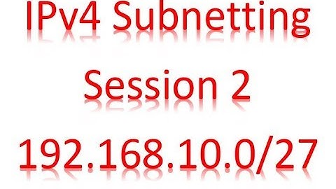 IPv4 Class C Subnetting /27