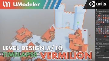 3D Modeling in Unity - Timelapse of Level Design 5 of 10 in the Vermilion with UModeler