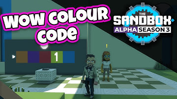 Sandbox Alpha Season 3 - Wow Colour Code quiz - Alpha Lobby