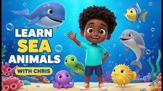 Sea Animals for Kids with Chris! | Low Stimulation Ocean Animal First Words