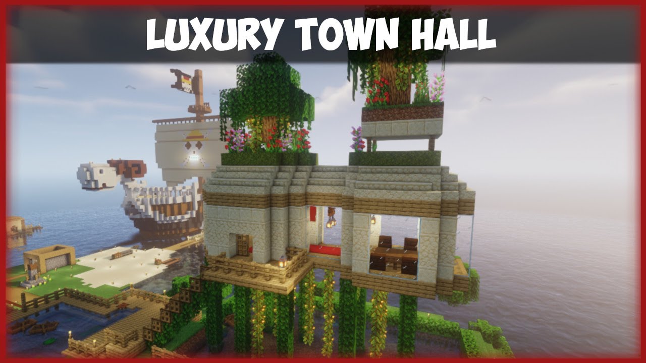 We Built a Luxury Town Hall on Minecraft SMP! - YouTube