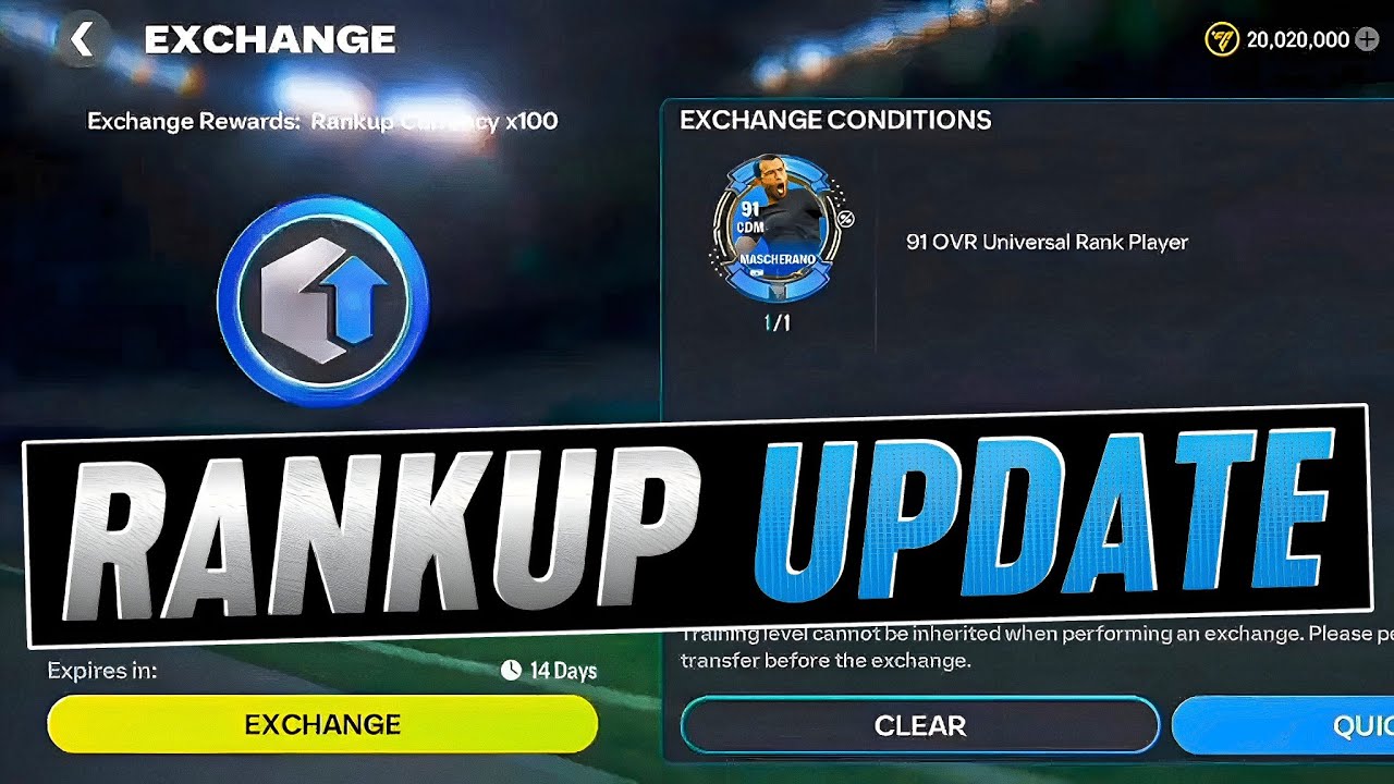 Mascherano’s GONE!😱 New RANKUP CURRENCY Explained | FC Mobile 26