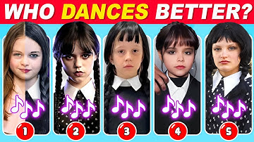 Who Dances Better? Wednesday Dance Edition 🖤💃 Salish Matter, Like Nastya, Jenna Ortega, Payton Delu