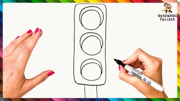 Como Desenhar Um Semáforo Passo A Passo 🚦 Desenhar Semáforo Fácil
